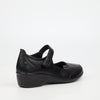 Butterfly Classics Moxie 1 Faux Leather Low Wedge - Black footwear Butterfly Classics