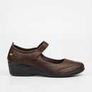 Butterfly Classics Moxie 1 Faux Leather Low Wedge - Chocolate footwear Butterfly Classics