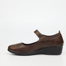 Butterfly Classics Moxie 1 Faux Leather Low Wedge - Chocolate footwear Butterfly Classics