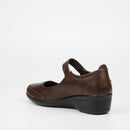Butterfly Classics Moxie 1 Faux Leather Low Wedge - Chocolate footwear Butterfly Classics