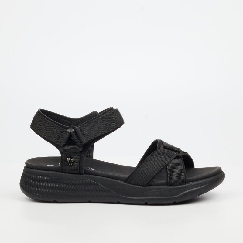 Butterfly Feet Munro 1 Flatform - Black footwear Butterfly Feet