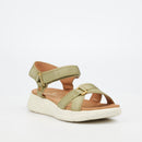 Butterfly Feet Munro 1 Flatform - Olive footwear Butterfly Feet