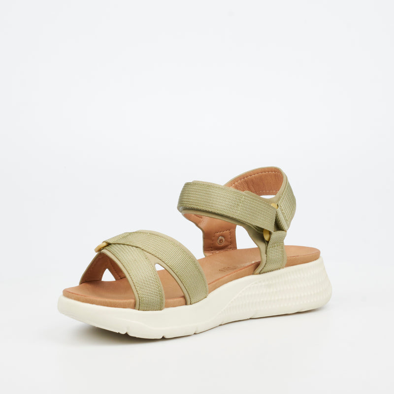Butterfly Feet Munro 1 Flatform - Olive footwear Butterfly Feet
