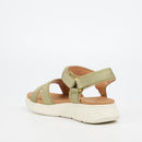 Butterfly Feet Munro 1 Flatform - Olive footwear Butterfly Feet