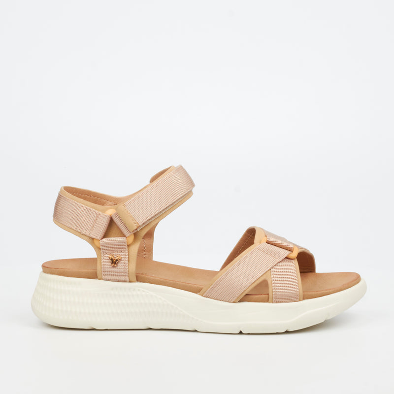 Butterfly Feet Munro 1 Flatform - Taupe footwear Butterfly Feet