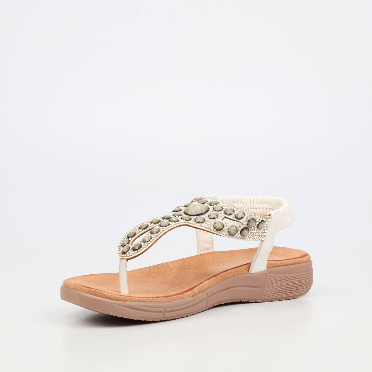 Butterfly Feet Mylee 1 Flat Sandals - White