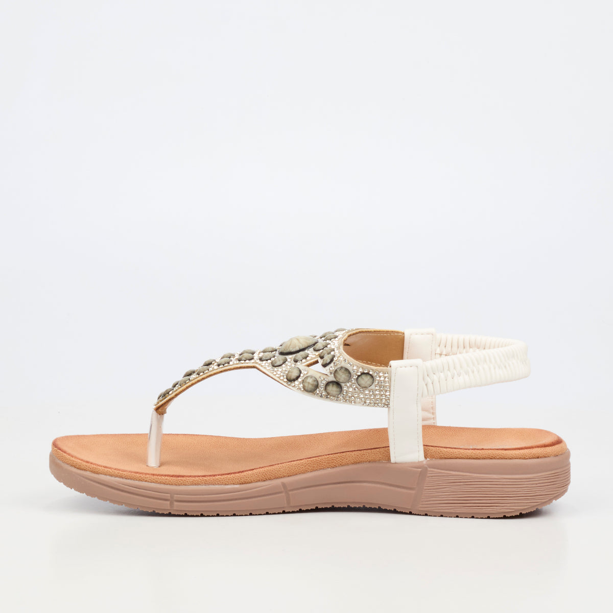 Butterfly Feet Mylee 1 Flat Sandals - White
