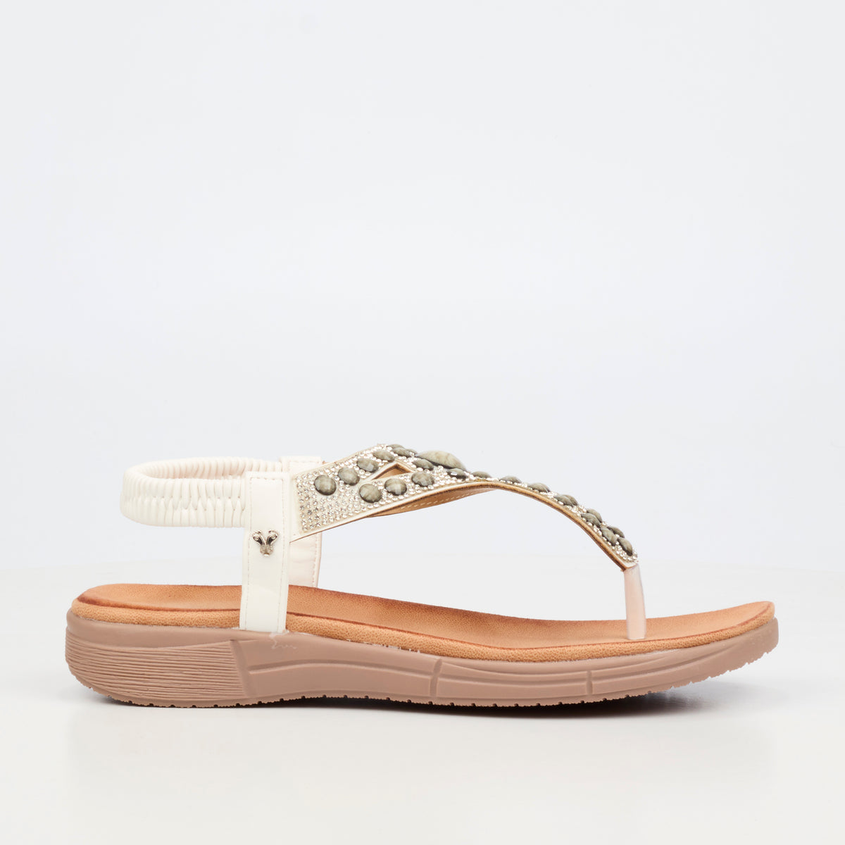 Butterfly Feet Mylee 1 Flat Sandals - White
