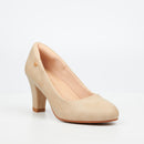 Butterfly Classics Nerina 1 Faux Leather High Courts – Beige footwear Butterfly Classics