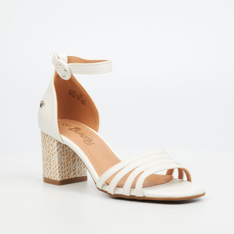 Butterfly Feet Nerine 1 Heel - White footwear Butterfly Feet   