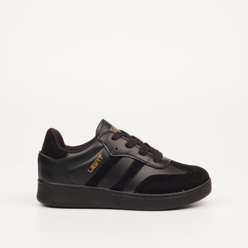 Urbanart Neves 1 Faux Nubuck / Faux Suede Sneaker - Black (youth) footwear UBRT   