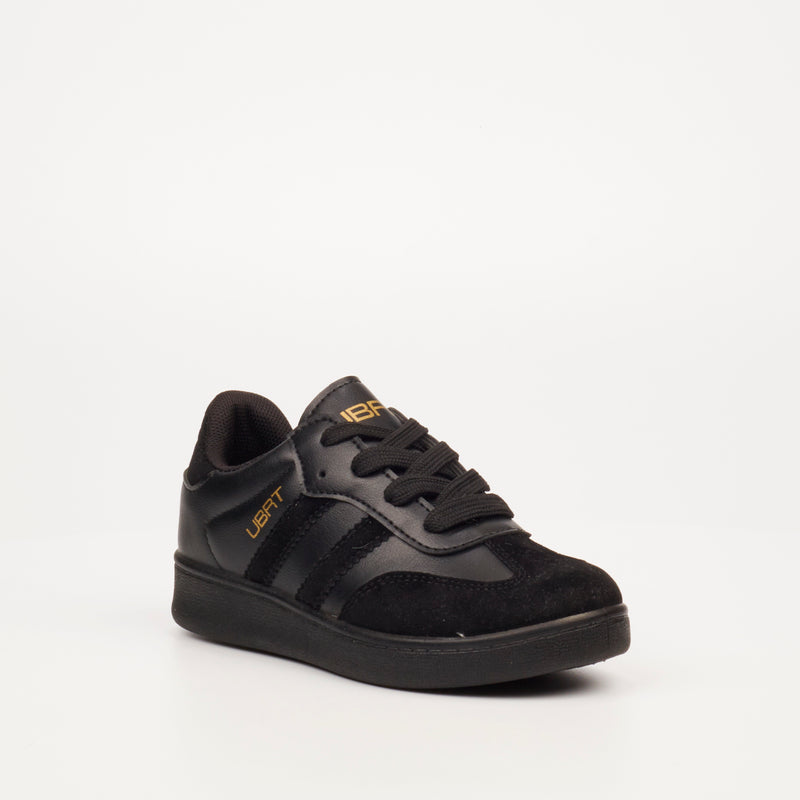 Urbanart Neves 1 Faux Nubuck / Faux Suede Sneaker - Black (youth) footwear UBRT   