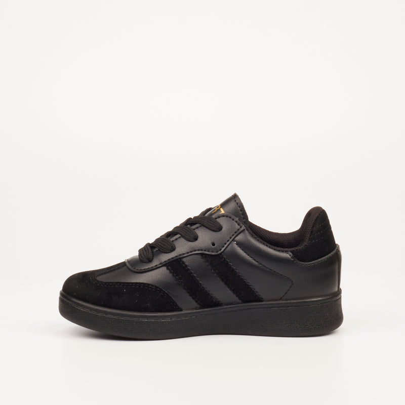 Urbanart Neves 1 Faux Nubuck / Faux Suede Black Sneakers - Black (kids) footwear UBRT   