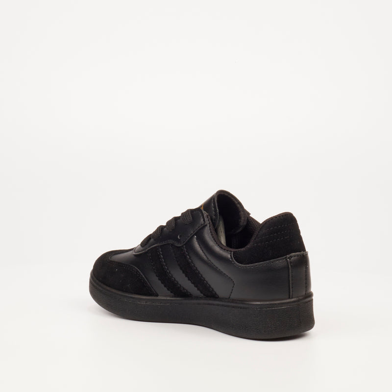 Urbanart Neves 1 Faux Nubuck / Faux Suede Sneaker - Black (youth) footwear UBRT   