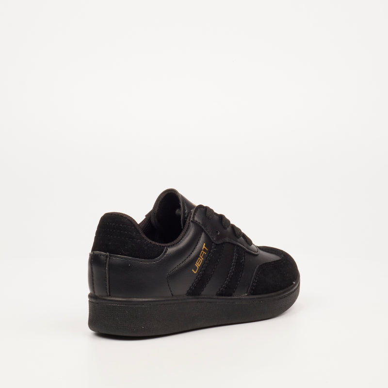 Urbanart Neves 1 Faux Nubuck / Faux Suede Sneaker - Black (youth) footwear UBRT   