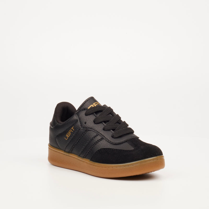 Urbanart Neves 2 Faux Nubuck / Faux Suede Sneaker - Black (kids) footwear UBRT   