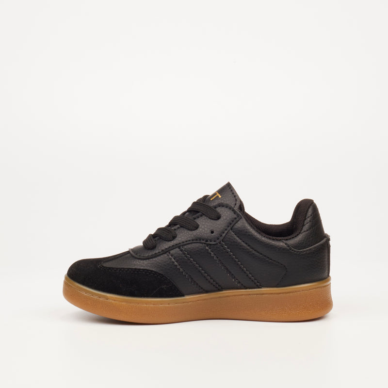 Urbanart Neves 2 Faux Nubuck / Faux Suede Sneaker - Black (kids) footwear UBRT   