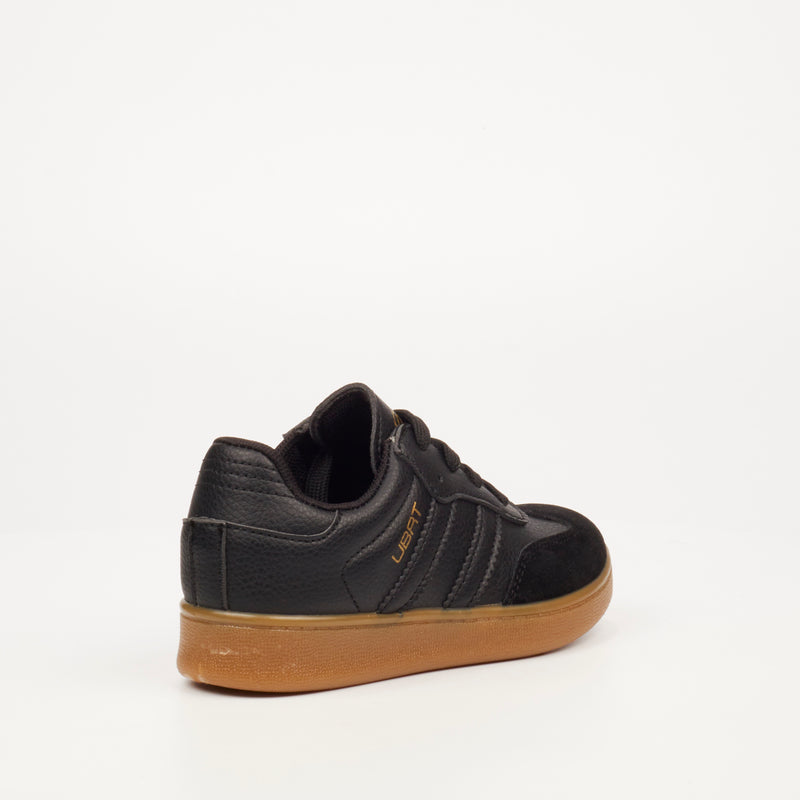 Urbanart Neves 2 Faux Nubuck / Faux Suede Sneaker - Black (kids) footwear UBRT   