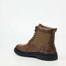 Mazerata Neyo 1 Faux Wax / Canvas Ankle Boot - Taupe footwear Mazerata