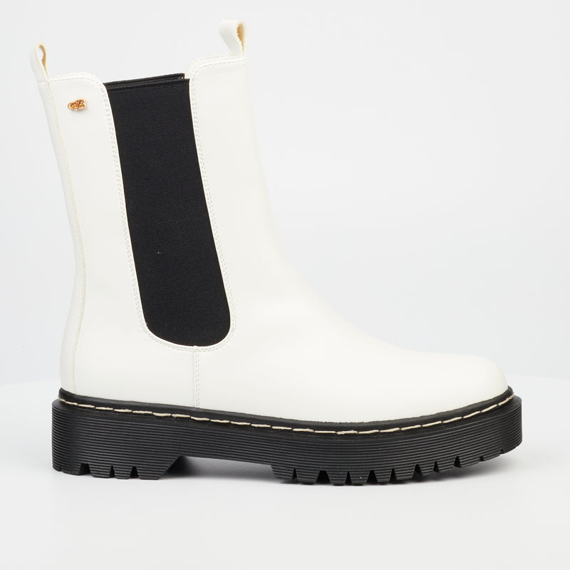 Miss Black Nirvana 2 Ankle Boot - White footwear Miss Black   