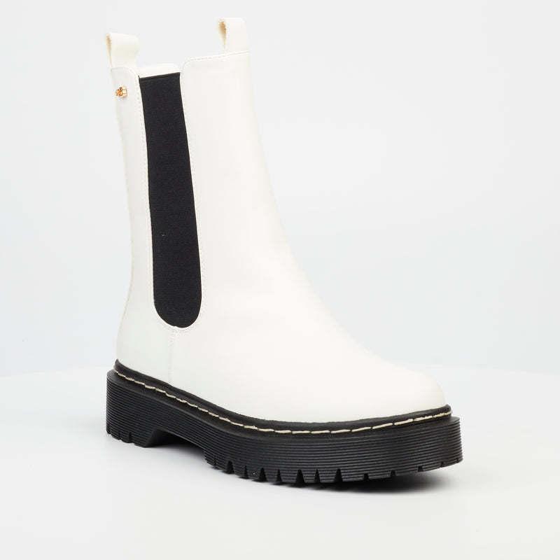 Miss Black Nirvana 2 Ankle Boot - White footwear Miss Black   