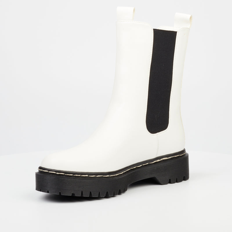 Miss Black Nirvana 2 Ankle Boot - White footwear Miss Black   