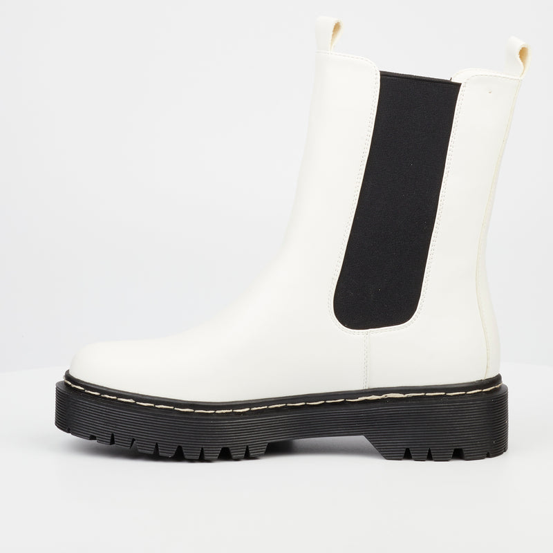 Miss Black Nirvana 2 Ankle Boot - White footwear Miss Black   