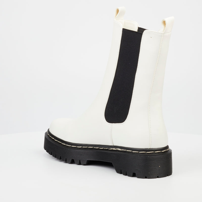 Miss Black Nirvana 2 Ankle Boot - White footwear Miss Black   