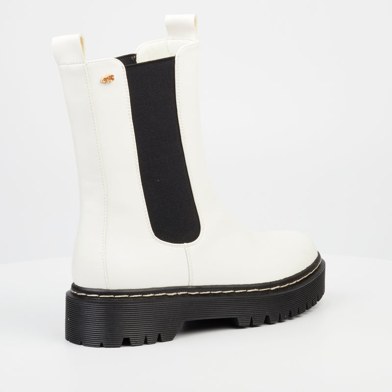 Miss Black Nirvana 2 Ankle Boot - White footwear Miss Black   