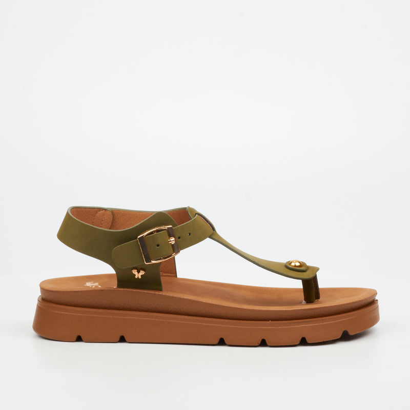 Butterfly Feet Nolah 1 Flatform - Olive footwear Butterfly Feet