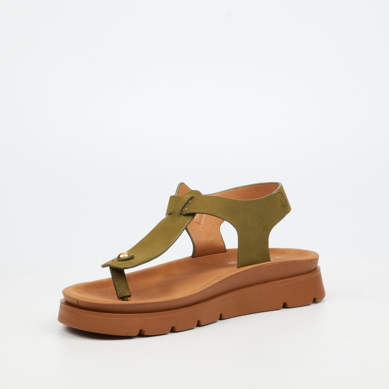 Butterfly Feet Nolah 1 Flatform - Olive footwear Butterfly Feet