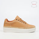 Nicci Tyler Oasis 1 Genuine Leather Sneaker - Taupe footwear Nicci Tyler