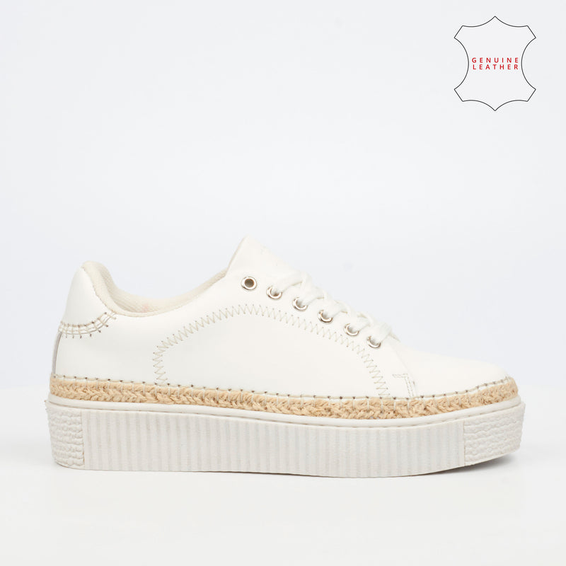 NIcci Tyler Oasis 1 Genuine Leather Sneaker - White footwear Nicci Tyler