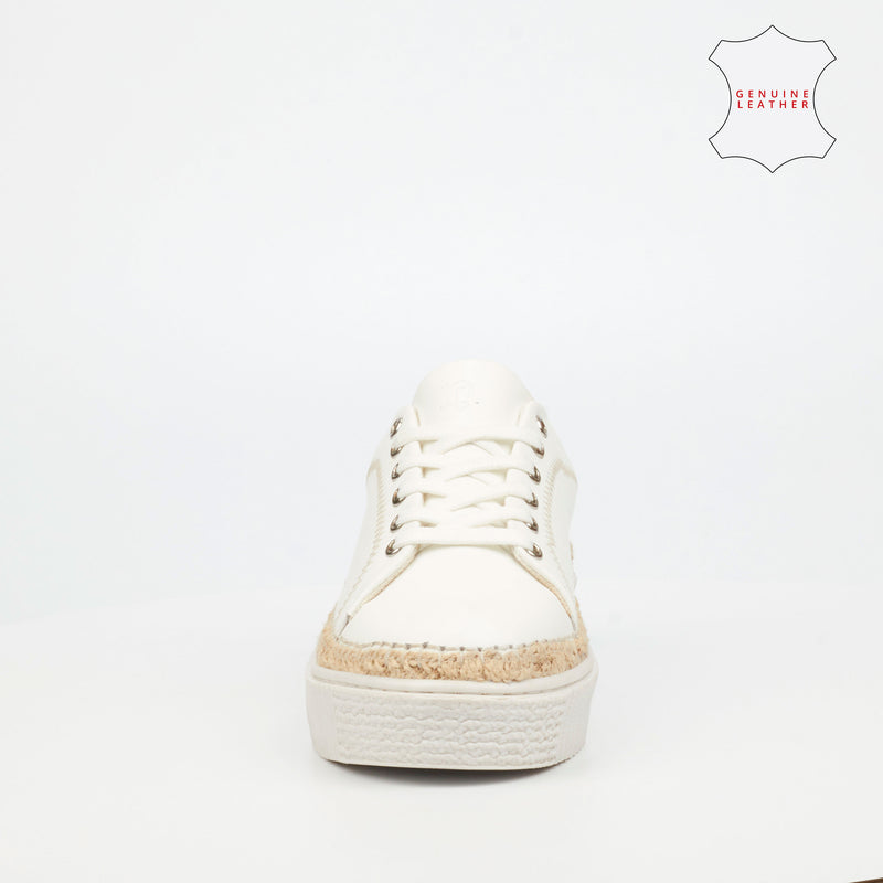 NIcci Tyler Oasis 1 Genuine Leather Sneaker - White footwear Nicci Tyler