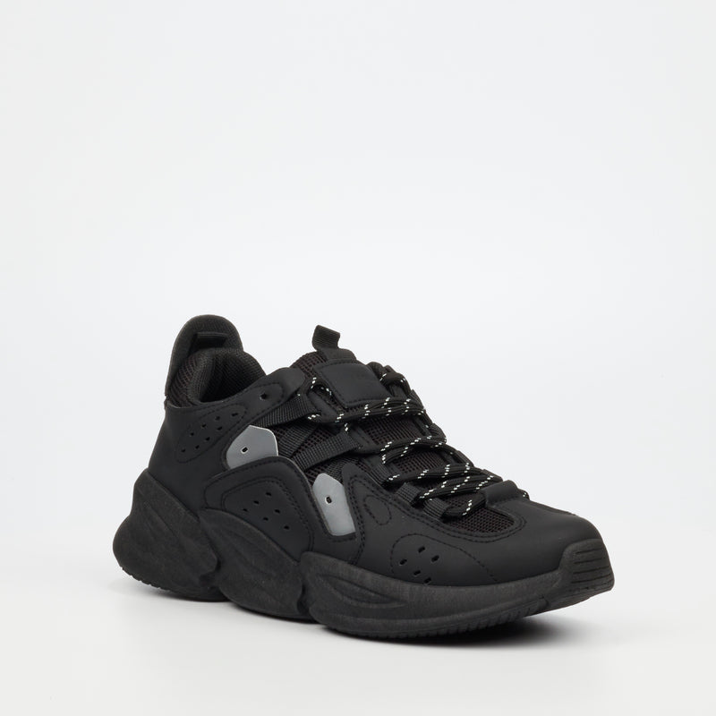 Urbanart Octane 1 Faux Nubuck / Mesh Sneaker - Black footwear UBRT   