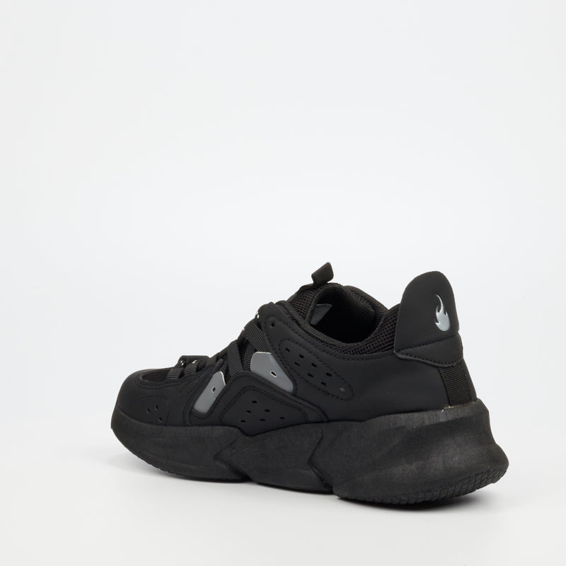 Urbanart Octane 1 Faux Nubuck / Mesh Sneaker - Black footwear UBRT   