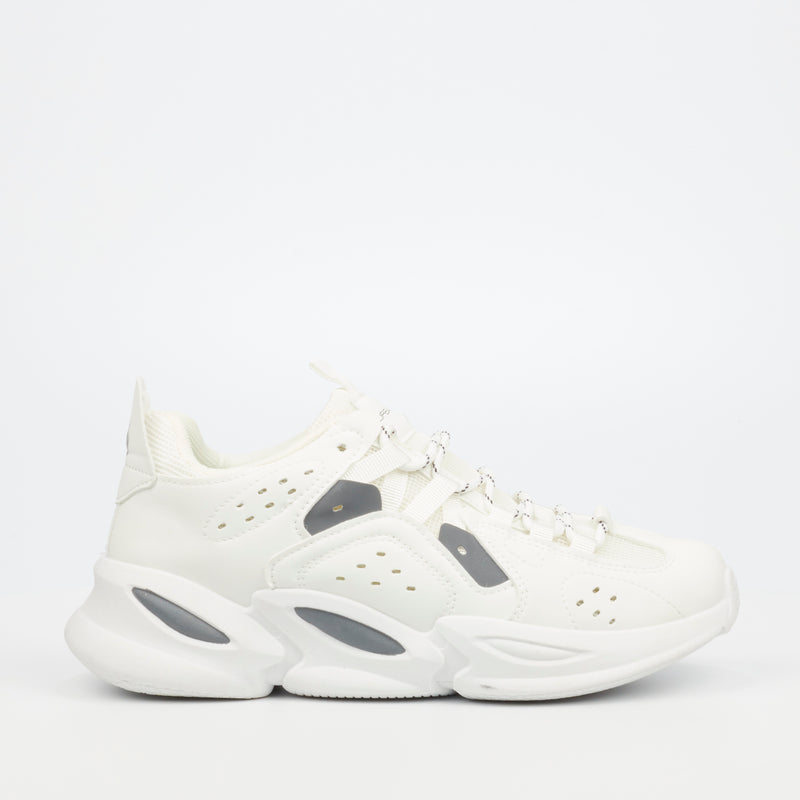 Urbanart Octane 1 Faux Nubuck / Mesh Sneaker - White footwear UBRT   