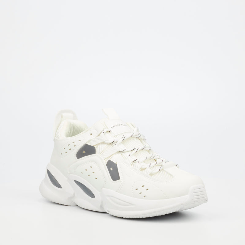 Urbanart Octane 1 Faux Nubuck / Mesh Sneaker - White footwear UBRT   