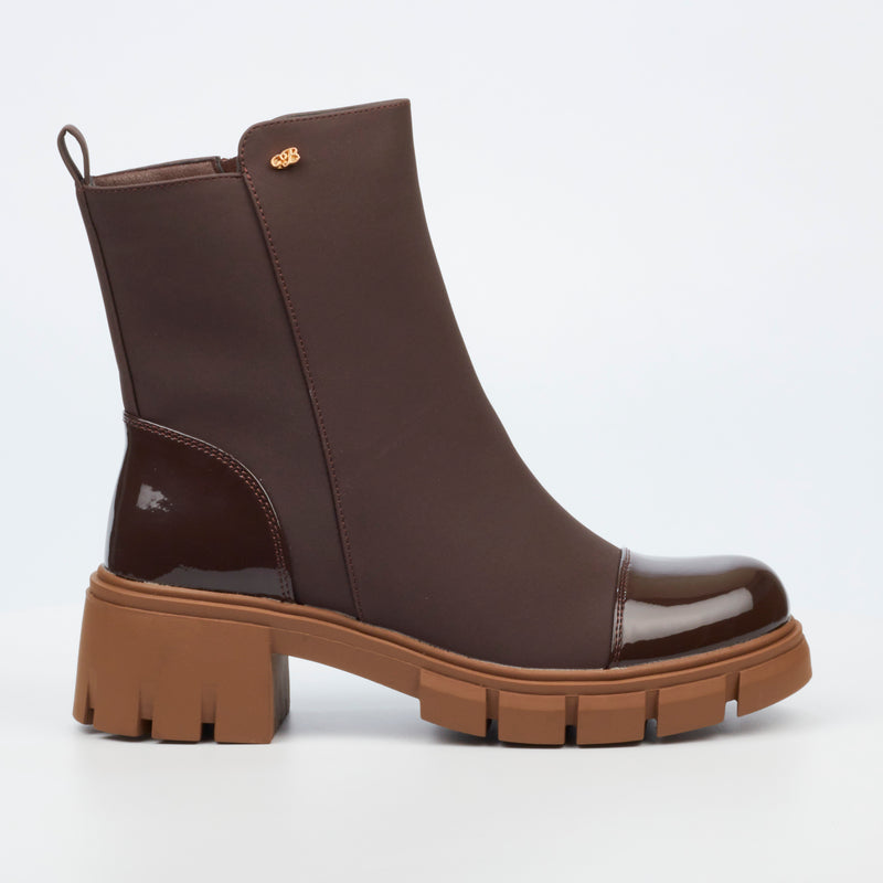 Miss Black Odyssey 5 Ankle Boot - Chocolate footwear Miss Black   