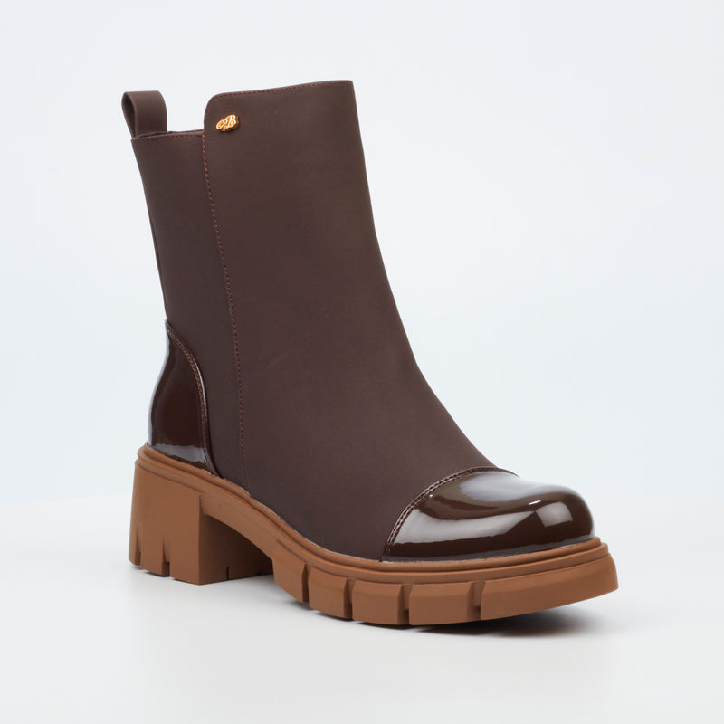 Miss Black Odyssey 5 Ankle Boot - Chocolate footwear Miss Black   