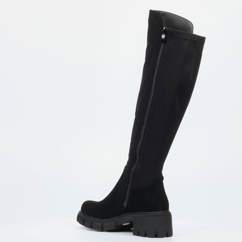 Miss Black Odyssey 6 High Boot - Black footwear Miss Black