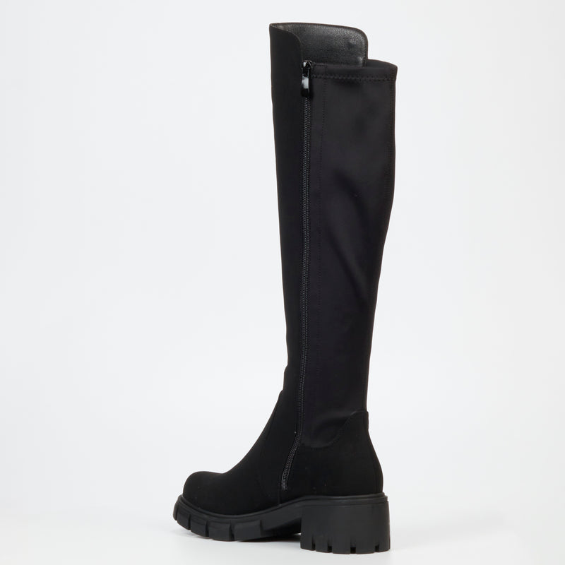 Miss Black Odyssey 6 High Boot - Black footwear Miss Black