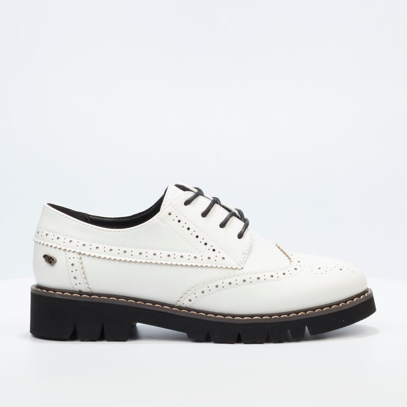 Miss Black Oxford 1 Loafer - White footwear Miss Black   