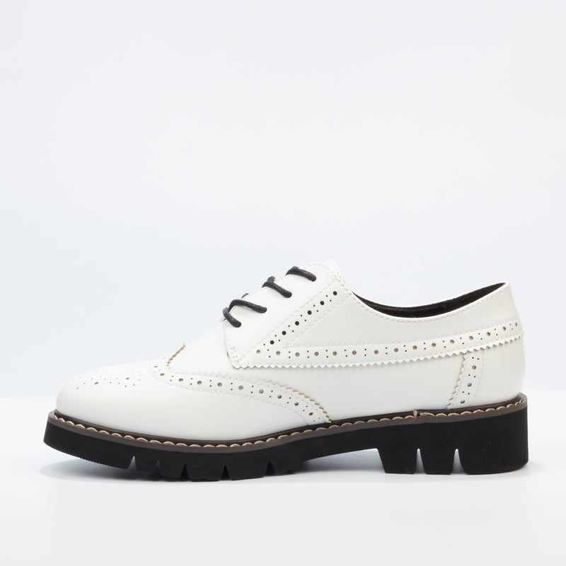 Miss Black Oxford 1 Loafer - White footwear Miss Black   