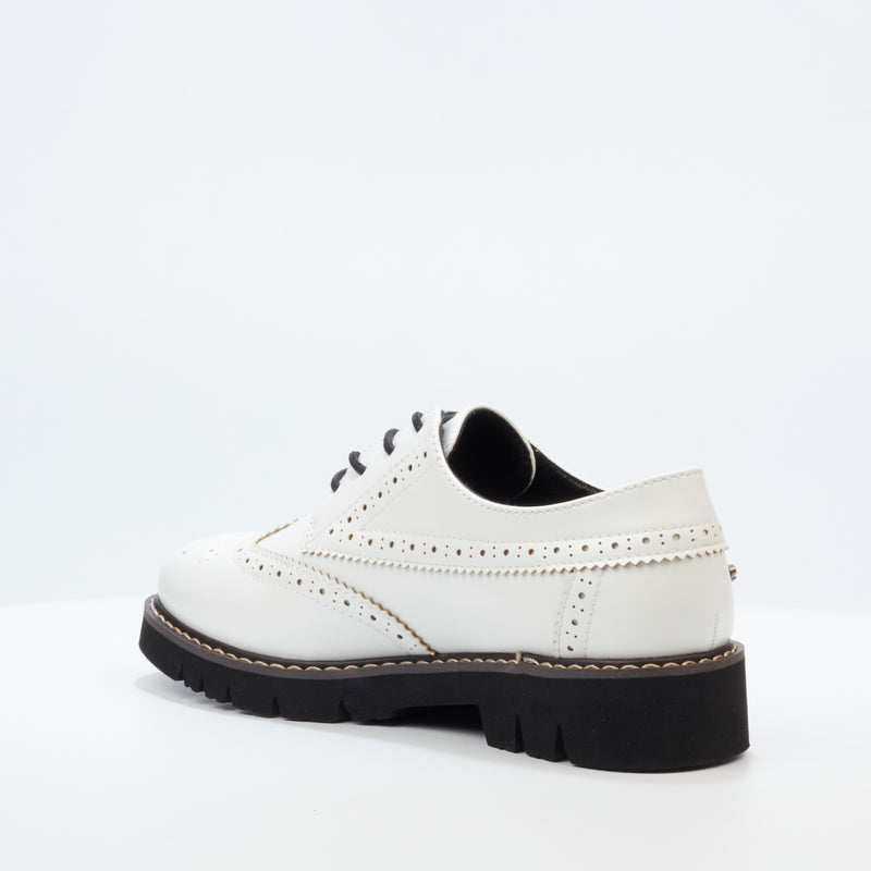 Miss Black Oxford 1 Loafer - White footwear Miss Black   