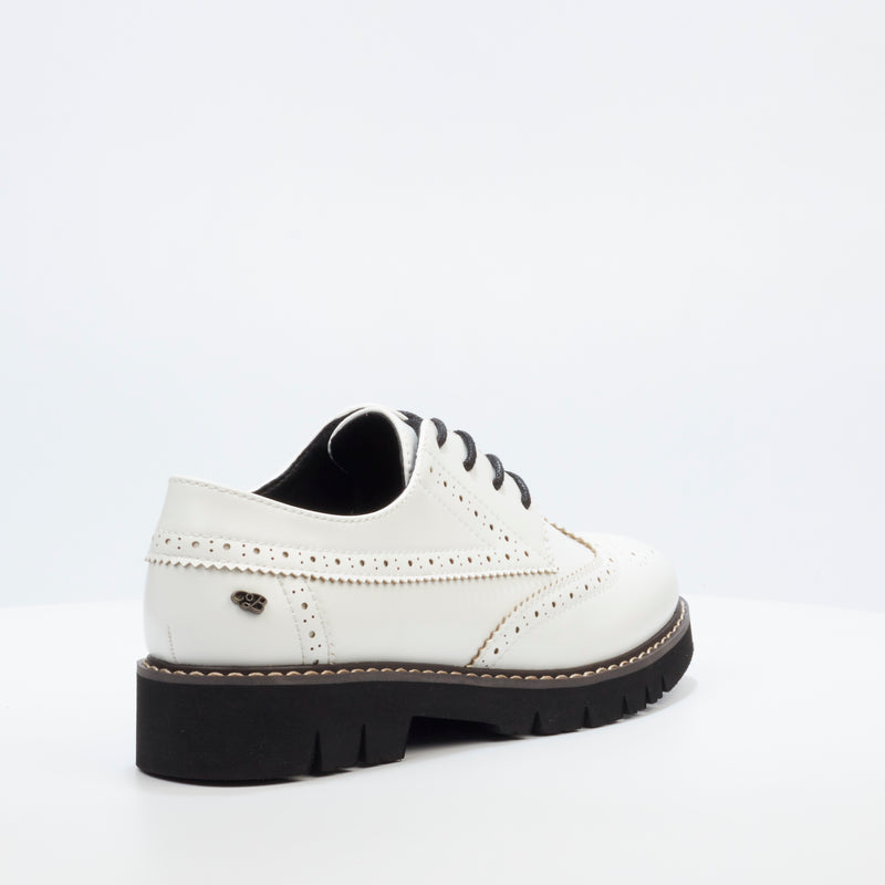 Miss Black Oxford 1 Loafer - White footwear Miss Black   