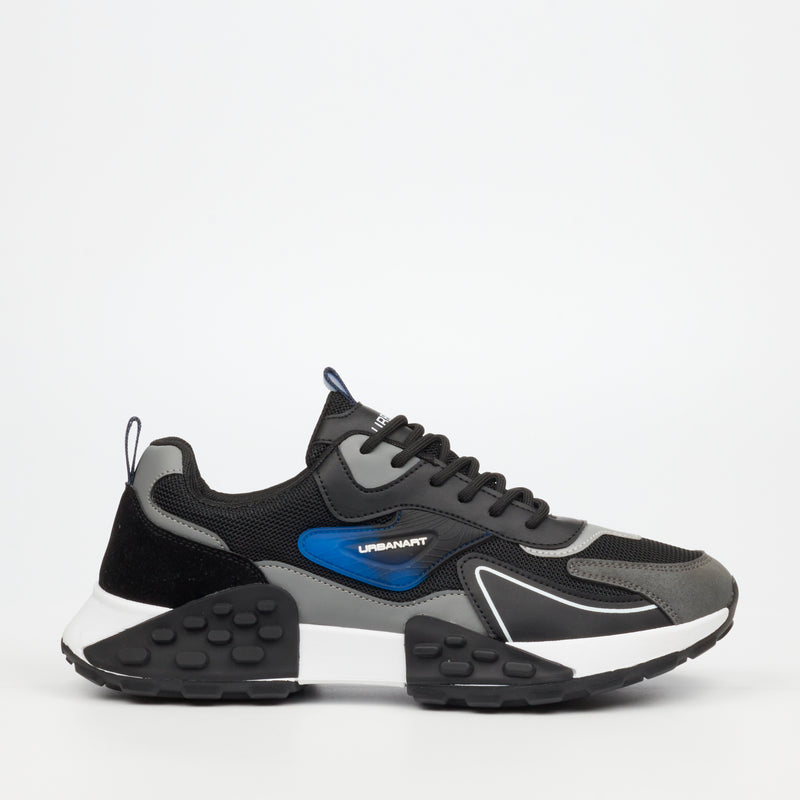 Urbanart Palaid 7 Faux Wax / Mesh Sneaker - Black