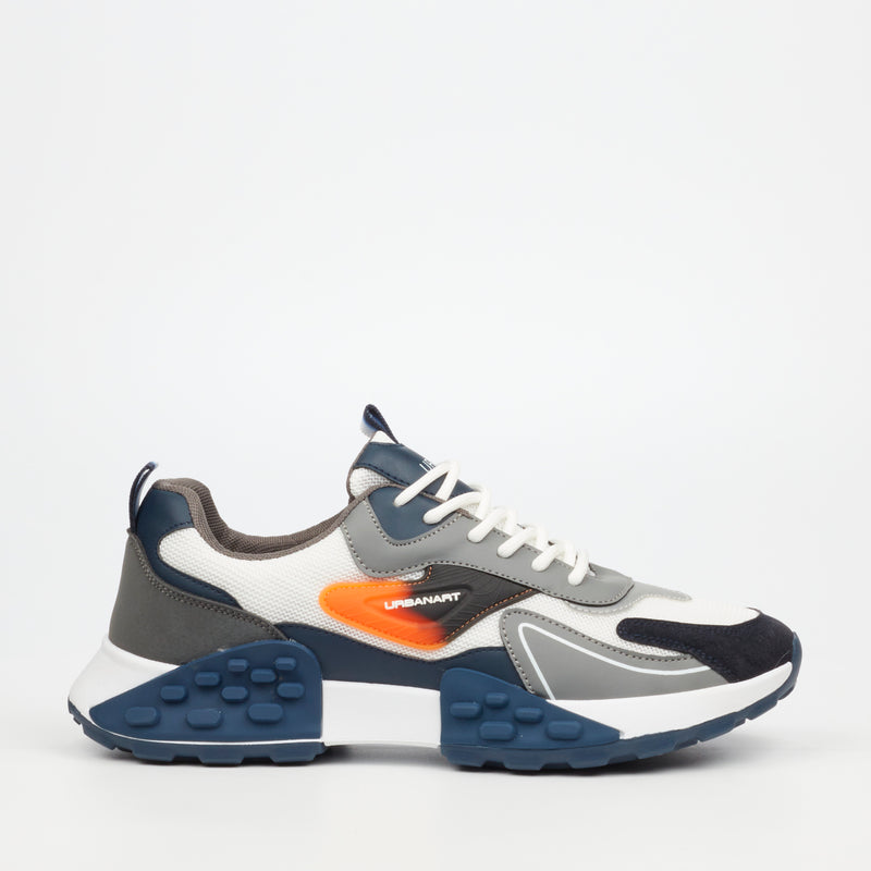 Urbanart Palaid 7 Faux Wax / Mesh Sneaker - White