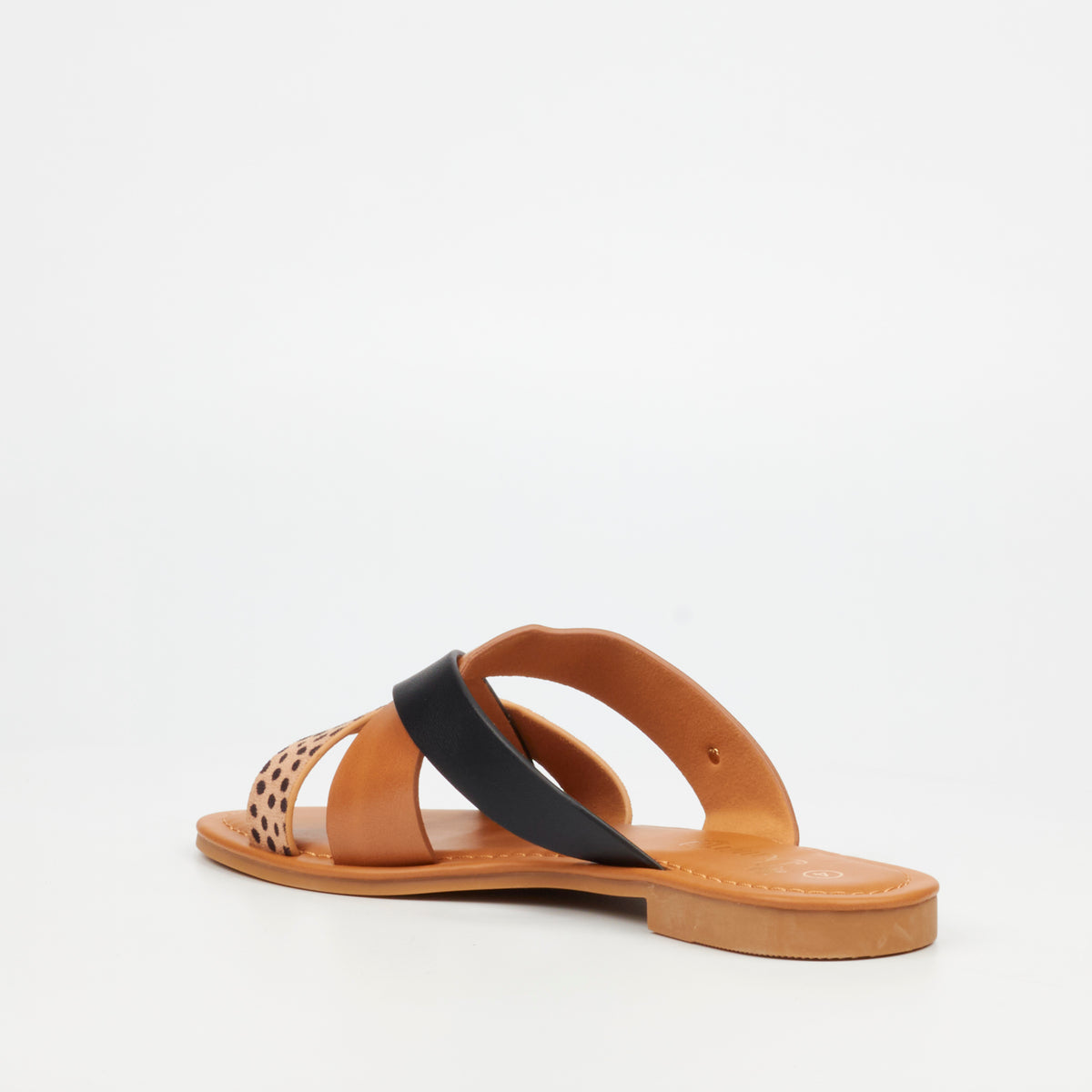 Butterfly Feet Palms 2 Flat Sandals - Black
