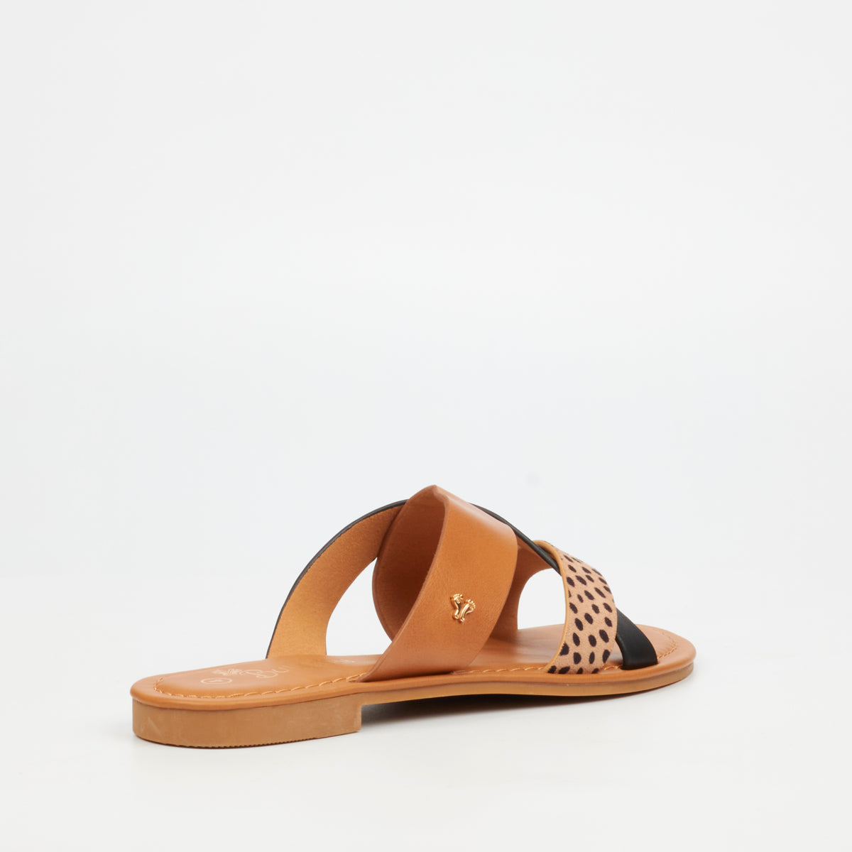 Butterfly Feet Palms 1 Flat Sandal - Black footwear Butterfly Feet